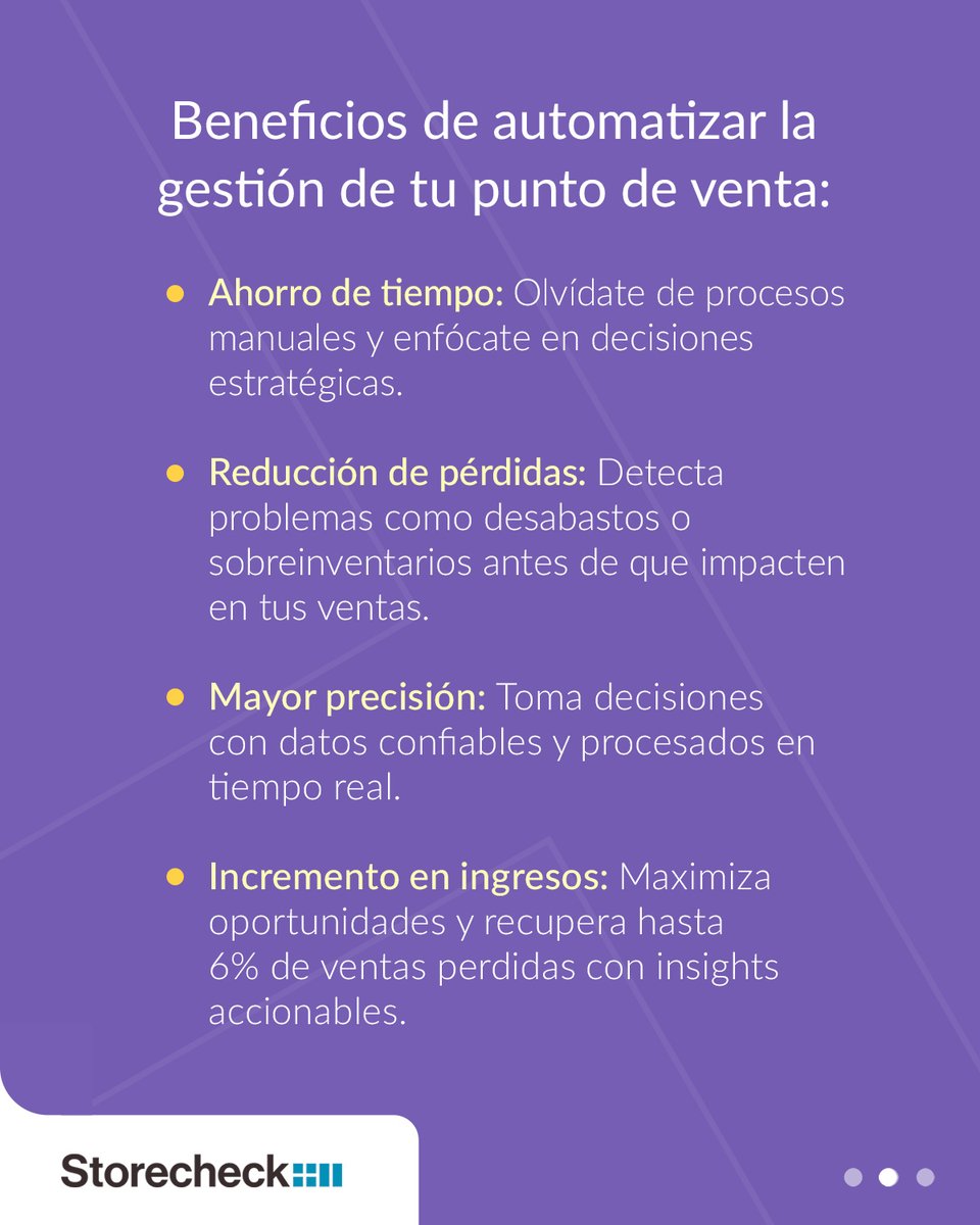 _Storecheck's tweet photo. 📊 ¿Sabías que la automatización puede recuperar hasta un 6% de tus ventas perdidas?

✨ Con Storecheck, transforma tu gestión del punto de venta.

🔍 Ahorra tiempo, reduce costos y optimiza tu inventario con soluciones inteligentes.

#AutomatizaciónRetail #StorecheckHub https://t.co/R9lz4alw4K