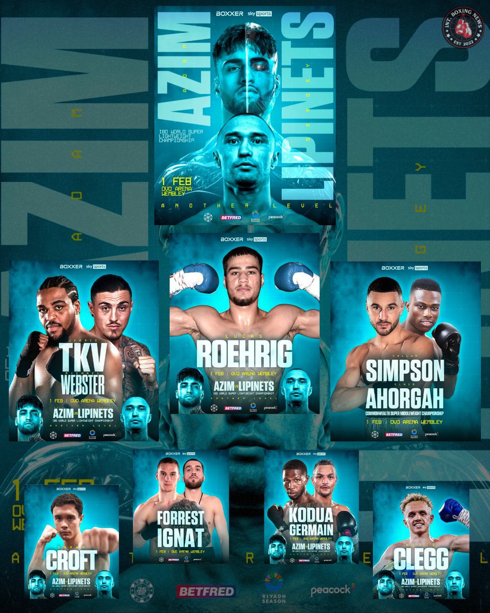 International Boxing News (@intboxingnews) on Twitter photo ๐ฅ ITโS FIGHT WEEK!
<a href="/adamsuperkid/">Adam Azim</a> and Sergey Lipinets CLASH for the IBO Super-Lightweight title!๐ฅ
<a href="/LucasRoehrig/">Lucas Roehrig</a> is BACK!๐ฅ
<a href="/CallumSimpson9/">Callum Simpson</a> defends his Commonwealth Super-Middleweight titleโผ๏ธ
<a href="/JeamieTkvBoxing/">Jeamie TKV</a> and Michael Webster go to WAR!๐งจ
#AzimLipinets ๐ฅ ITโS FIGHT WEEK!
<a href="/adamsuperkid/">Adam Azim</a> and Sergey Lipinets CLASH for the IBO Super-Lightweight title!๐ฅ
<a href="/LucasRoehrig/">Lucas Roehrig</a> is BACK!๐ฅ
<a href="/CallumSimpson9/">Callum Simpson</a> defends his Commonwealth Super-Middleweight titleโผ๏ธ
<a href="/JeamieTkvBoxing/">Jeamie TKV</a> and Michael Webster go to WAR!๐งจ
#AzimLipinets