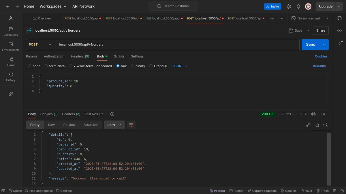 LawsonRedeye's tweet image. Day 85 of #100DaysOfGolang
- Completed docs and MVP for the go-ecommerce project (add products, place orders).
Created a separate repo to showcase it.
Next Steps:
- Restructure for SME businesses, add checkout, and integrate payment gateway.
Continue frontend dev with CSS/React