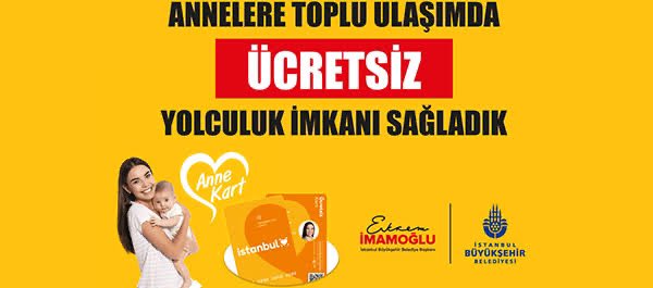 imamogluneyapti's tweet photo. 0-4 Yaş Arası Çocuklu Annelere “Anne Kart” İle Ücretsiz Toplu Taşıma Kullanma Hakkı Sağladı.

#İmamoğluNeYaptı 
@ekrem_imamoglu 
@istanbulbld https://t.co/rRY3GgRESN