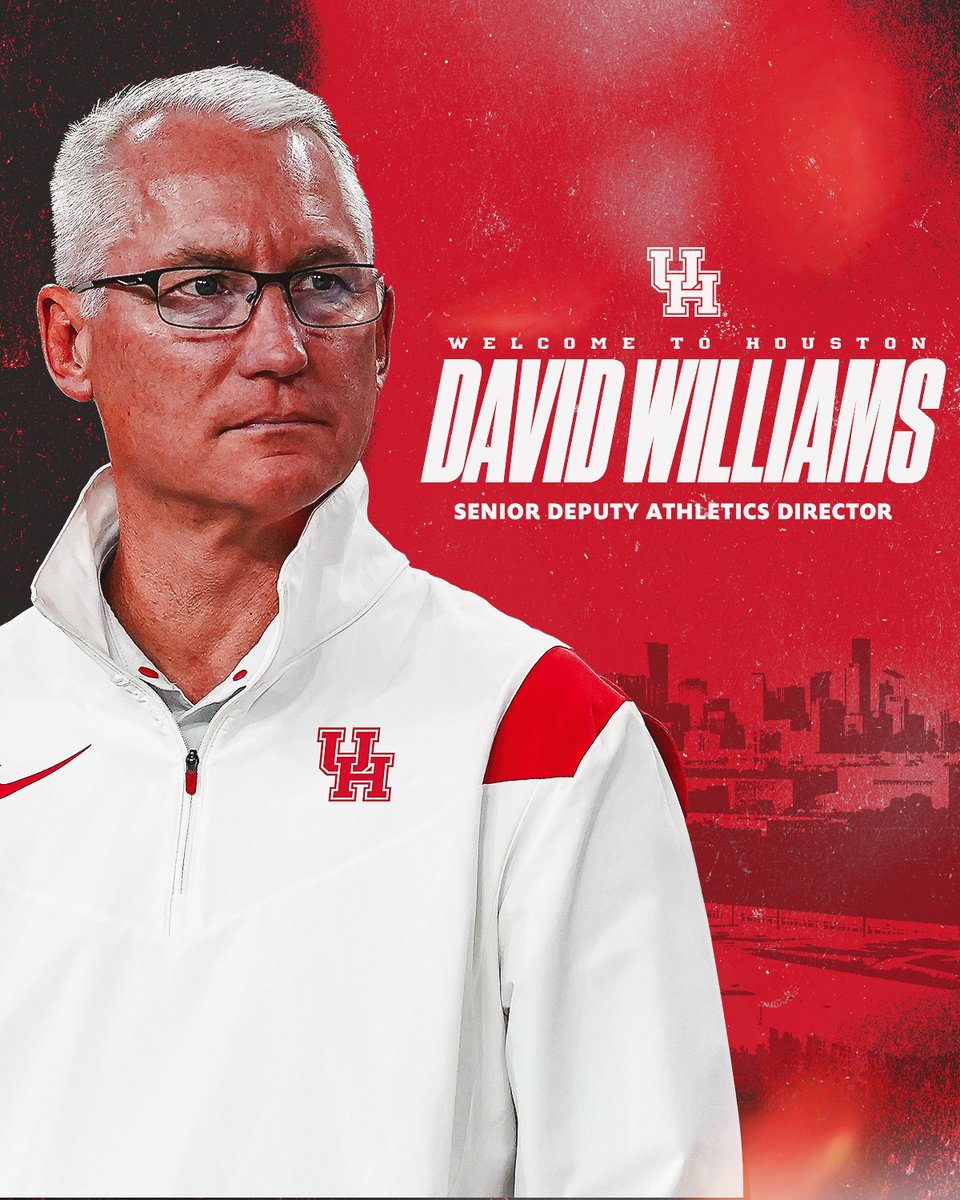 Houston Athletics taps David Williams, a 30-year collegiate athletics veteran who spent the last six years as New Mexico's Deputy A.D., as its Senior Deputy Athletics Director.

📰 bit.ly/UH_Deputy_Will…