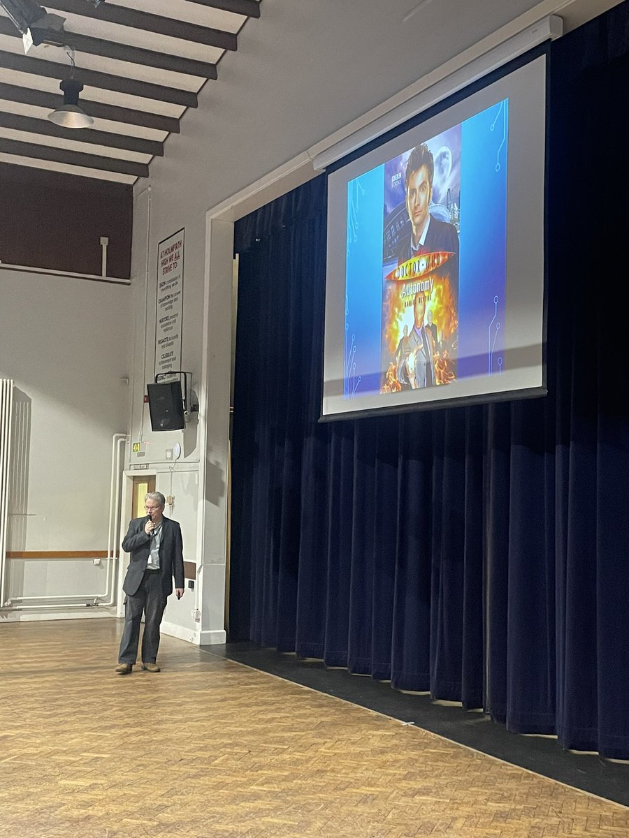 HHS_Reading's tweet photo. Huge thank you to @danblythewriter for his visit today. A full day of talks and workshops, talking about inspirations for writing, characterisation, gripping openings and of course,  Dr Who. A great day as always 📚📖
#HolmfirthHighReads https://t.co/kijk8Hyzrq