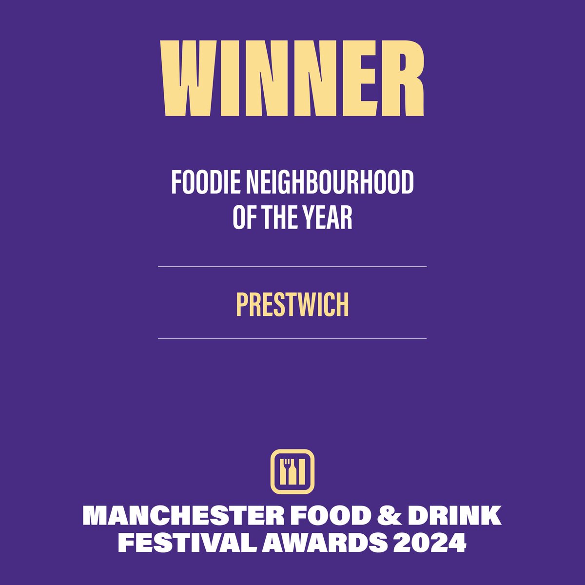 Next up is FOODIE NEIGHBOURHOOD OF THE YEAR!

And the winner is...

🥁🥁🥁

Prestwich