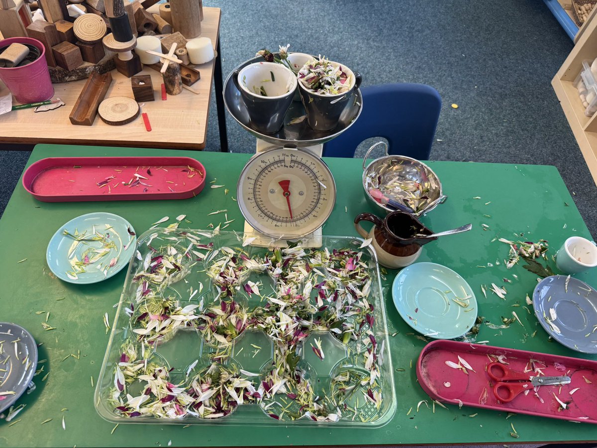 You know you’ve set up a good provocation when it looks like this at the end of the day 🩷 #invitationtoplay