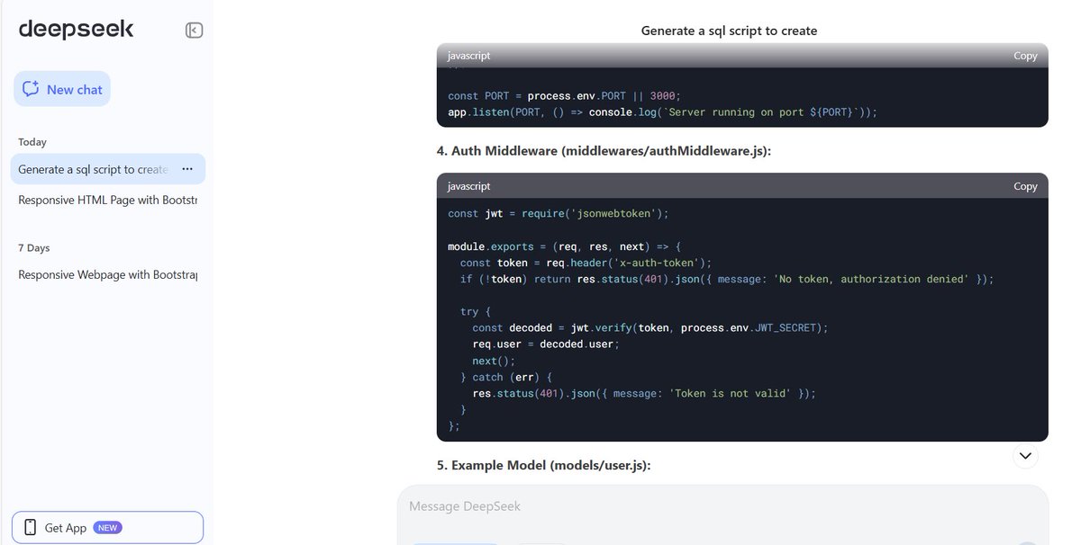 cdecdigital's tweet image. DeepSeek, le modèle d'intelligence artificielle chinois est en train de rendre le métier de développer backend 10x plus rapide : Une API e-commerce générée en 1 minute ! #WebDev #DeepSeek