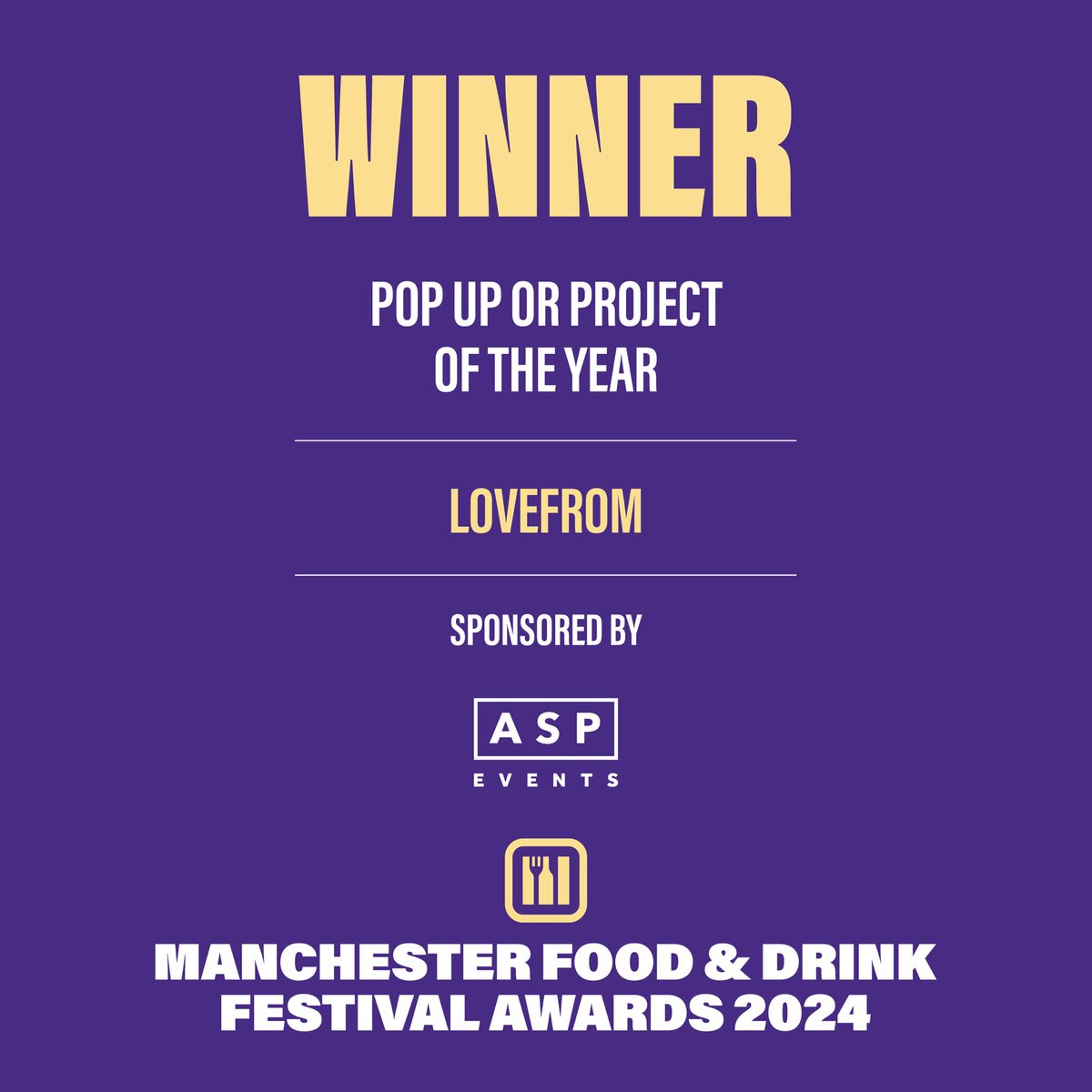 Next up is POP UP OR PROJECT OF THE YEAR! - sponsored by ASP Events

And the winner is...

🥁🥁🥁

Love From - Karl Considine