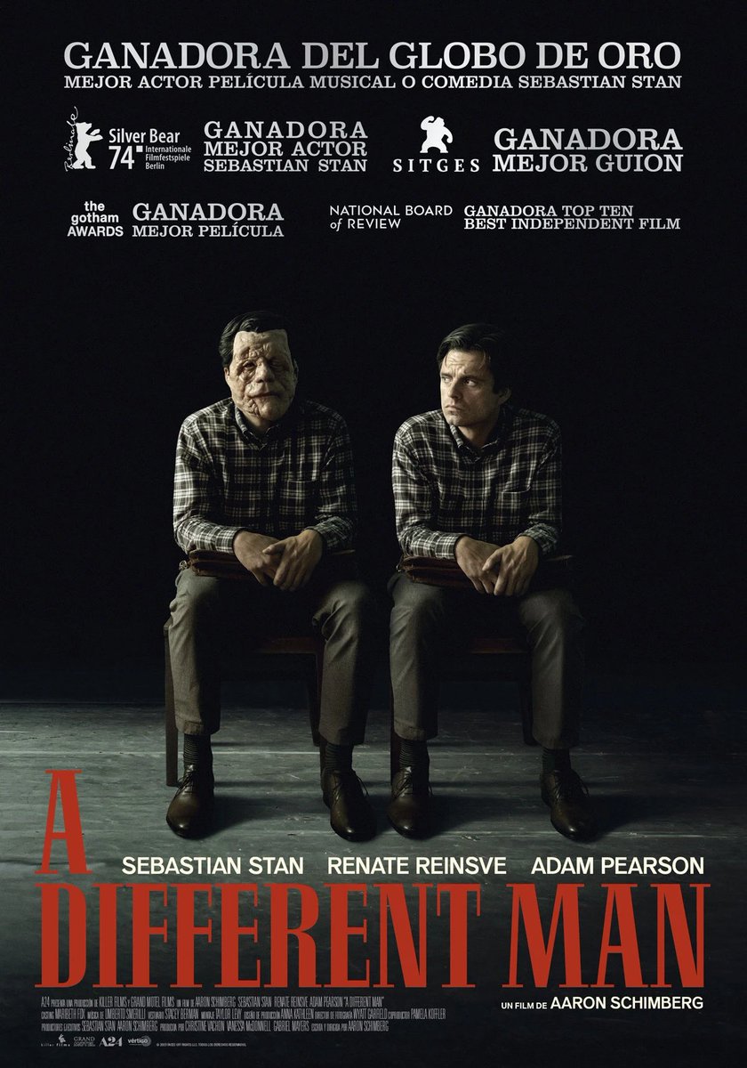TheRealHumanes's tweet photo. #DifferentMan de la fealdad, del querer algo y cuando lo tienes no sentirte feliz y de la locura. Temas que ofrece esta historia de comedia negra que va más allá de una película sobre marginalidad y busca la aceptación a través del odio. Un buen Stan, pero sobrepasado por Pearson https://t.co/Q3Pp6YPJpk