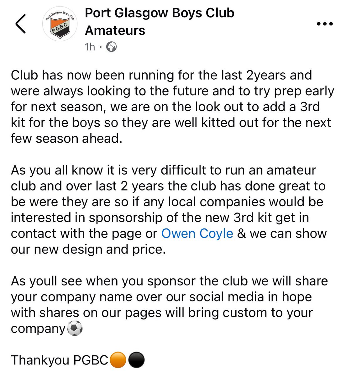 ‼️Sponsorship Opportunity ‼️