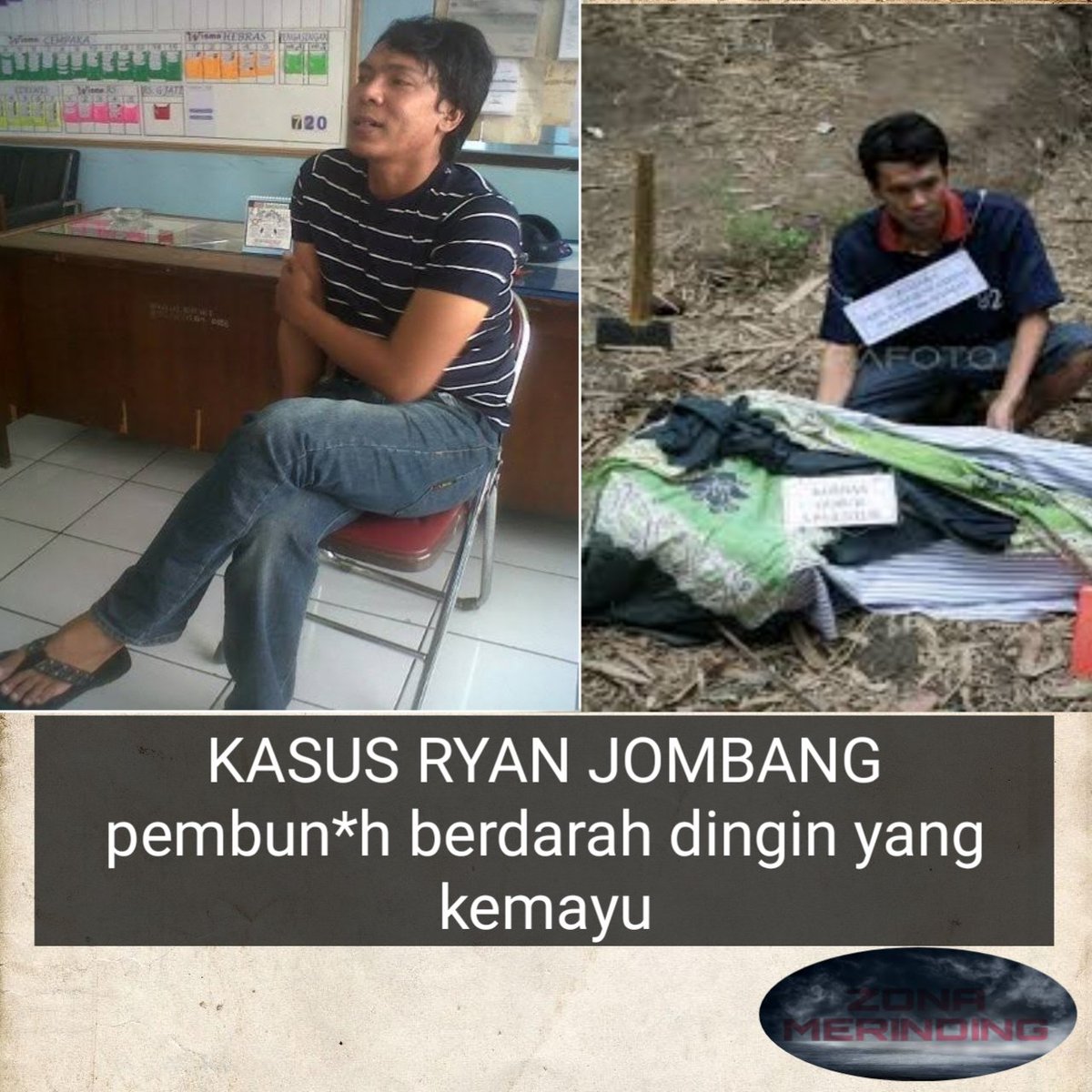 zona_merinding's tweet photo. PS*KOPAT KEMAYU ‼️ 

Ryan asal Jombang berhasil melakukan 11 pemb*nuhan dengan cara mutil*si bahkan korbannya seorang artis 😱

- A THREAD https://t.co/yk5oCeUuad