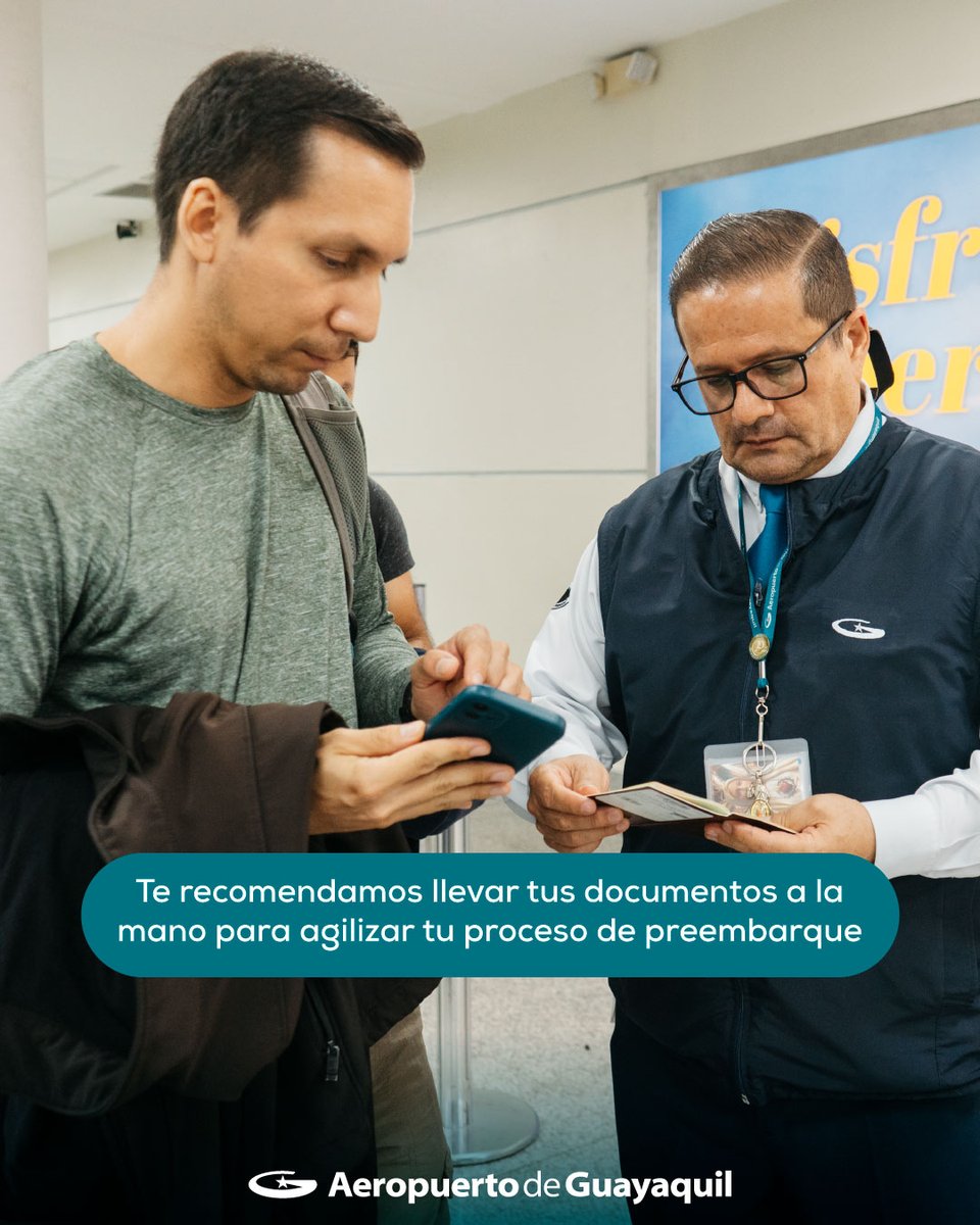 Aeropuerto_GYE's tweet image. Organízate con tiempo y lleva siempre tus documentos a la mano.✈️
 
#AeropuertodeGuayaquil #TipsDeViaje #PreembarqueÁgil #ViajaSeguro