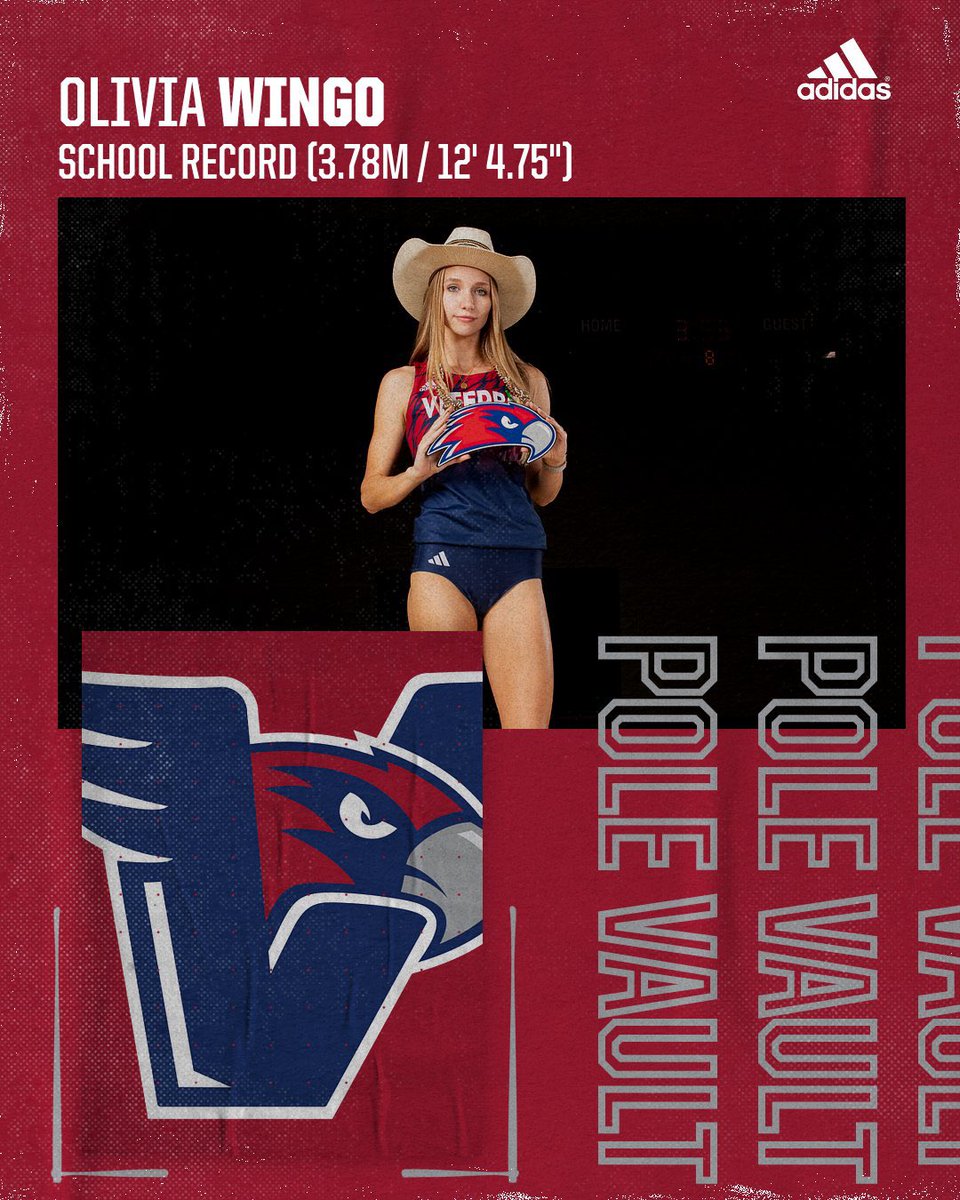 ‼️ 𝐒𝐂𝐇𝐎𝐎𝐋 𝐑𝐄𝐂𝐎𝐑𝐃 ‼️

Wingo is at it again...

▫️Lifetime PR (3.78m / 12' 4.75") 📈
▫️School Record ⛓️
▫️Meet Record 👀
▫️Currently sits at #6 in the nation 📍

Let's go Wingo!

#GoVHawks