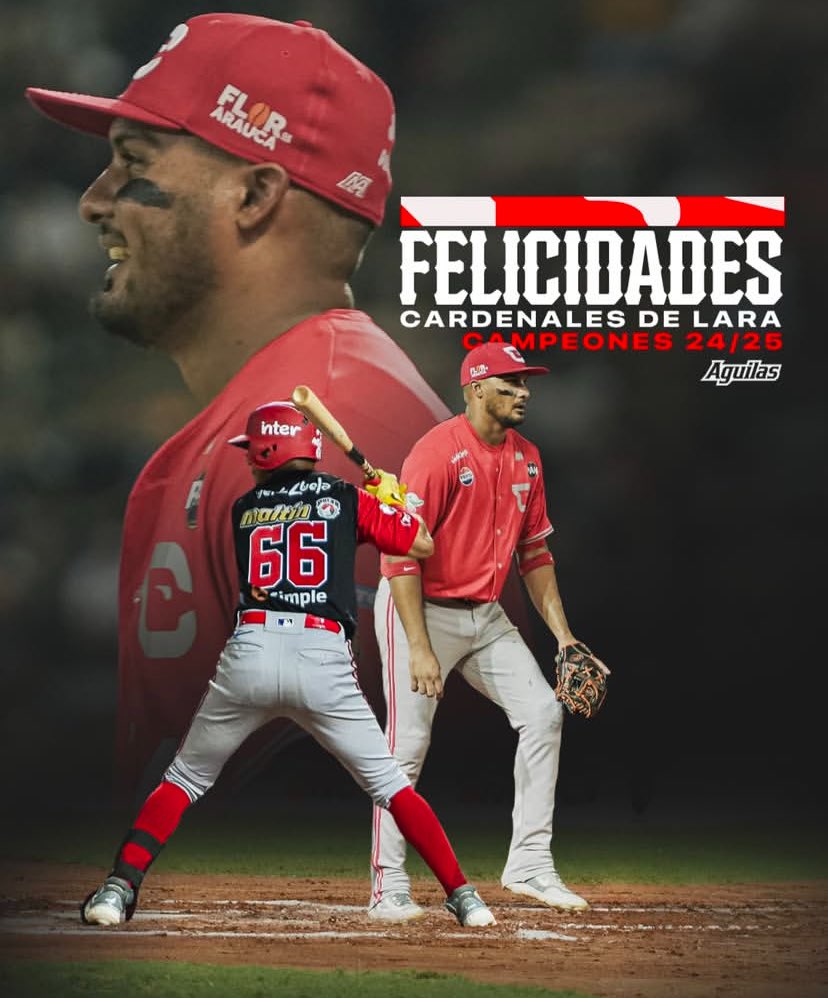 El respeto siempre va de la mano, de La Paz felicitaciones merecidos campeones <a href="/CardenalesDice/">Cardenales de Lara</a> 

Felicidades a ustedes que desde el día 1 están allí igual que nosotros <a href="/kelvimescobar/">Kelvim Escobar</a> <a href="/ElRafaYepezVZLA/">Rafael Yepez</a> <a href="/joseTorresJr23/">Jose Jr Torres ⚡➕</a> <a href="/FGutierrez5113/">Freddy Gutiérrez</a> grandes fanáticos 

🏆🔥🦅