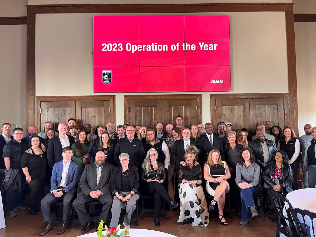 This past Saturday, we celebrated our Huntsville, AL, team for being named Ruan's 2023 Operation of the Year! Their performance in customer satisfaction, continuous improvement, and safety has set them apart. We're incredibly proud of this outstanding group of professionals!