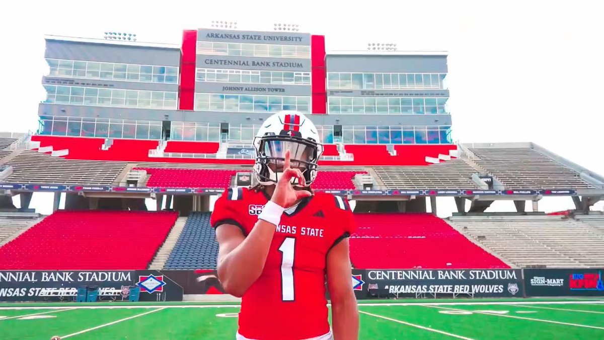 #AGTG After a great conversation with <a href="/CoachJ_Ortiz/">Jalen Ortiz</a> I am blessed to receive an offer from Arkansas State University🙏
<a href="/kirkjuice32/">Coach Kirk Johnson</a> <a href="/CoachTWilson20/">Coach Tre💪🏾</a> <a href="/MCPKnightsFB/">Montgomery Catholic FB</a> <a href="/ChadSimmons_/">ChadSimmons</a> <a href="/Madhousefit/">Madhouse Training</a>