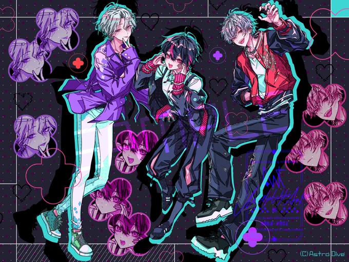 ✦ お知らせ ✦Astro Dive ( )  LMLMM×××「厄介上等ラブヘルツ」のキービジュアルをお手伝いさせて頂きましたMV  ボイスドラマ アスダイ 
