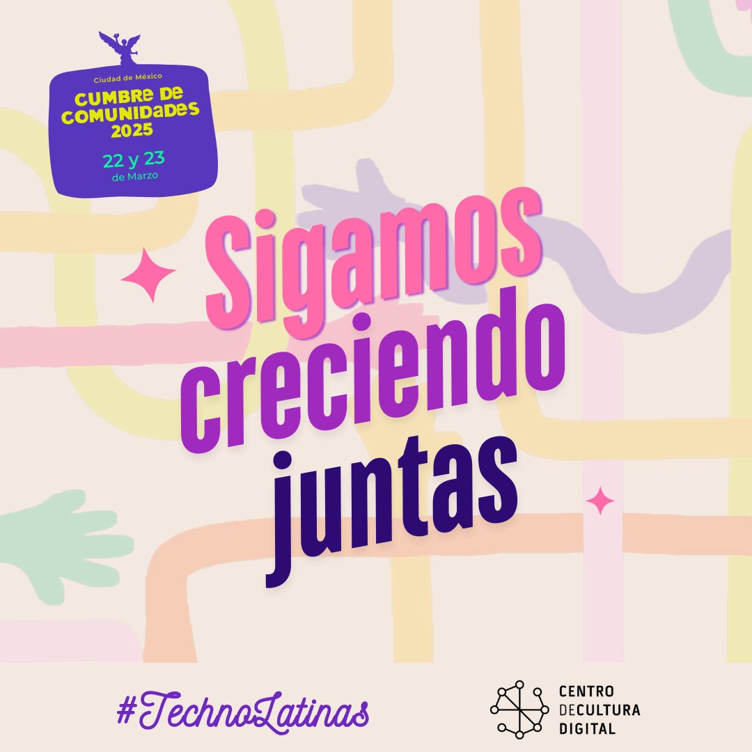¡Sigamos creciendo juntas! ¡Asiste a  #CumbreDeComunidades! El evento que conecta comunidades de mujeres en Tech de toda LATAM

👉 ¡Regístrate ahora!  lu.ma/3rkz8qhl
 #CreciendoEnComunidad #CDC #Technolatinas