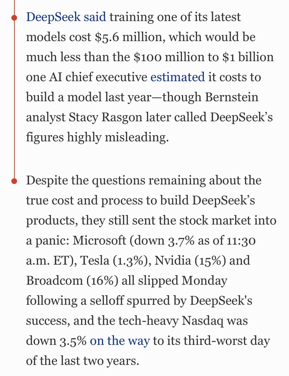 #Nvidia Ist DeepSeek wirklich so viel günstiger? Oder sind die Zahlen einfach nur irreführend?

🪤Nicht alle glauben den Behauptungen von DeepSeek, dass sie R1 mit einem knappen Budget und ohne die Hilfe von in den USA hergestellten KI-Chips entwickelt haben. 

🧐Alexandr Wang,
