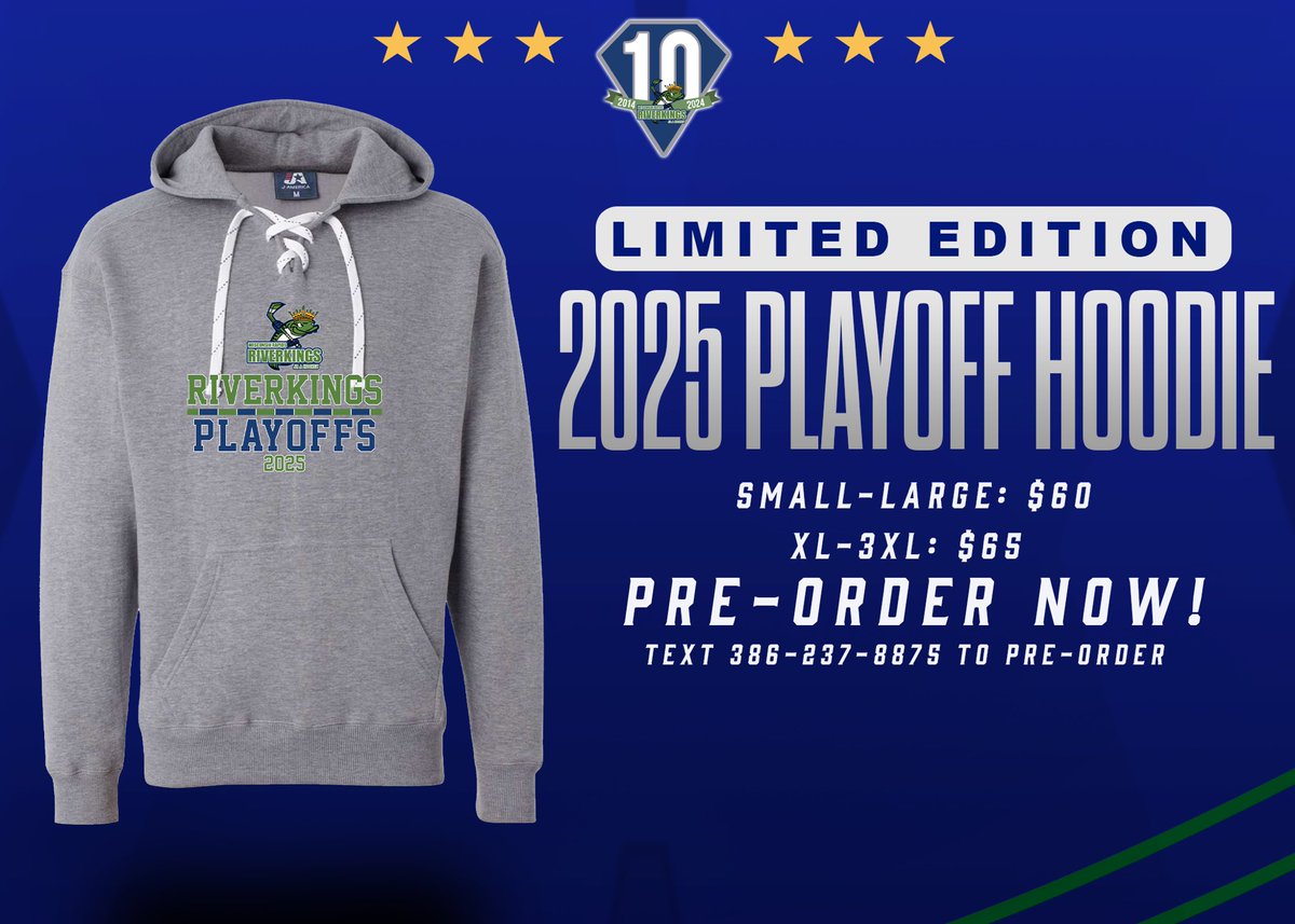 IT'S ALMOST PLAYOFF TIME!
Pre-orders are officially OPEN through mid-February! Get ready for the playoffs with your gear—order now before it sells out!
To secure yours, simply text the number below and prepay with cash. Don’t wait—gear up and #DefendTheReign