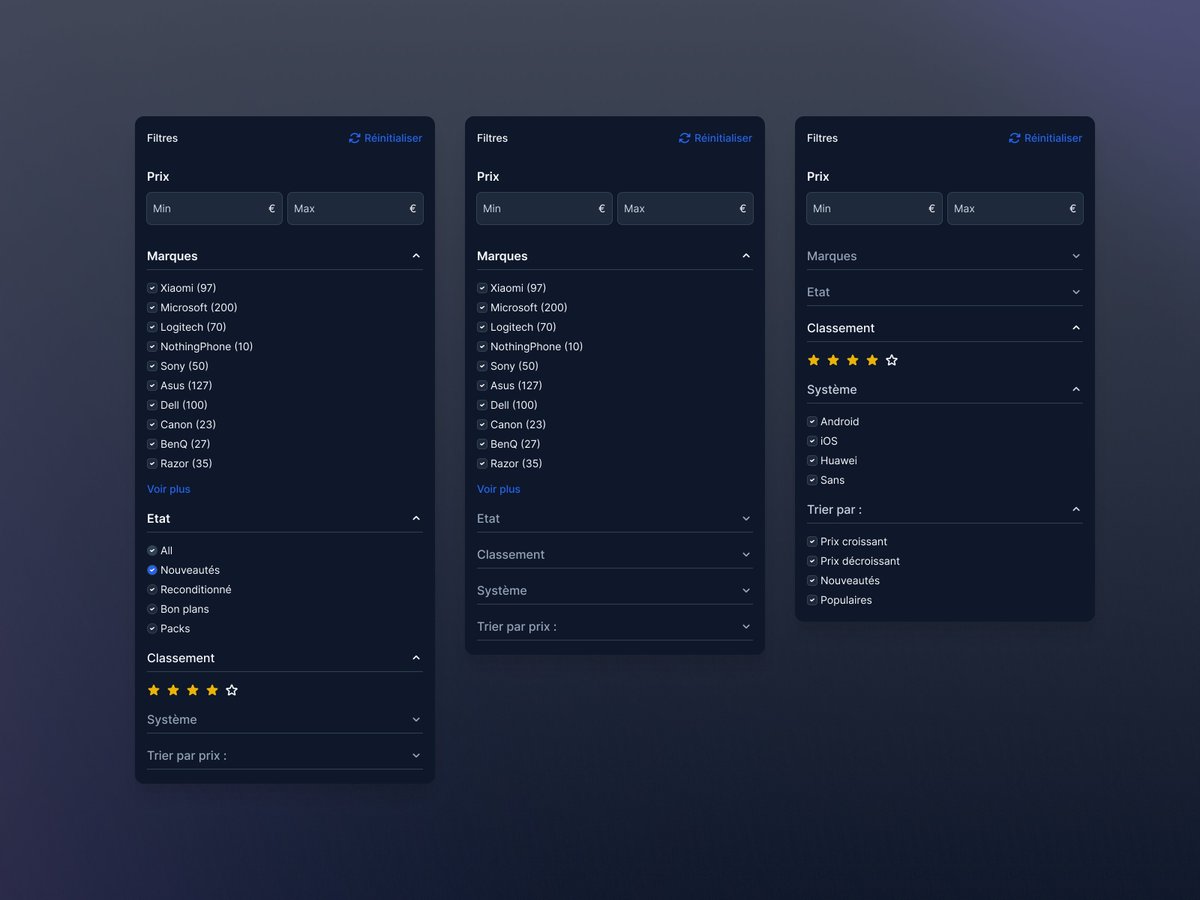 mbagnajohan's tweet photo. Filter dark mode component.
Lien @figma :
https://t.co/PHVJGWcWMH
#uicomponent #component #WIP https://t.co/kk9csBeO7R