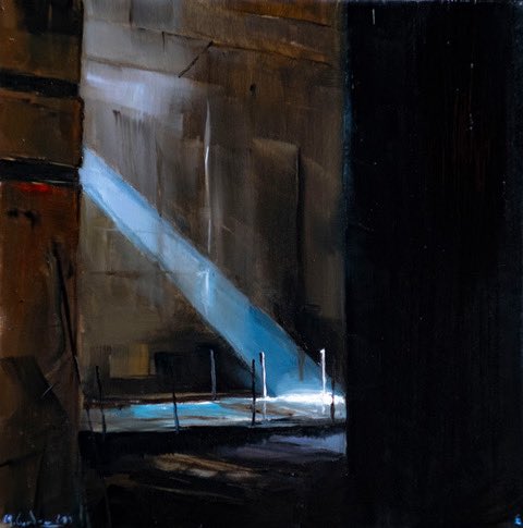 edwardbgordon's tweet photo. On this International Day of Remembrance for the Victims of the Holocaust, a painting from the ruins of a German Navy submarine shipyard. A place of horror, where even on the warmest summer day the temperature inside feels like minus 10 degrees #HolocaustMemorialDay https://t.co/kpcl7yY7J9