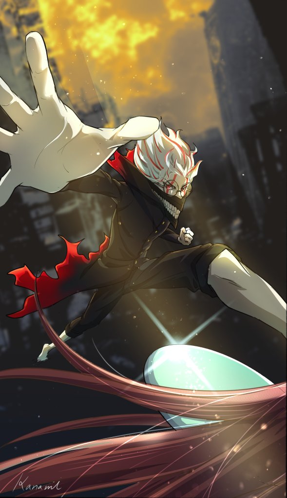 「桃ちゃん今いくぜえ！」変身オカルン初描きです😀  #ダンダダン #オカルン