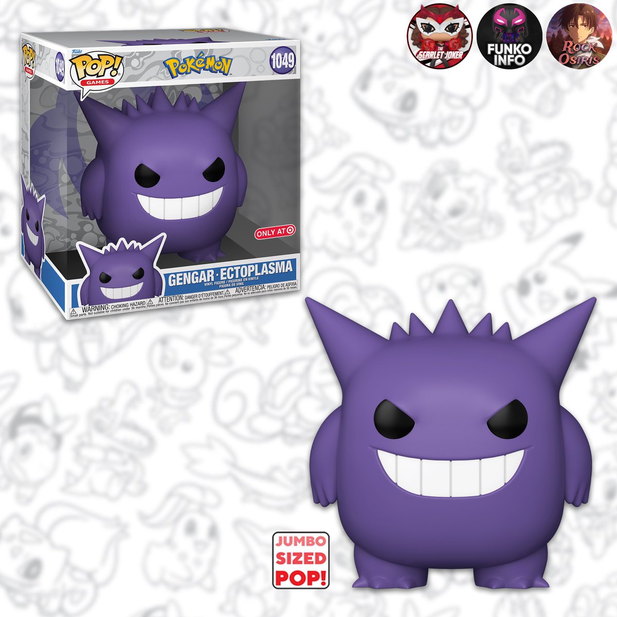 FunkoPOPsNews's tweet image. First look! Hello big boy, check out these new Target exclusive 10” Gengar Funko POP! Thanks @funkoinfo_ ~ #Pokemon #Gengar #FPN #FunkoPOPNews #Funko #FunkoPOP