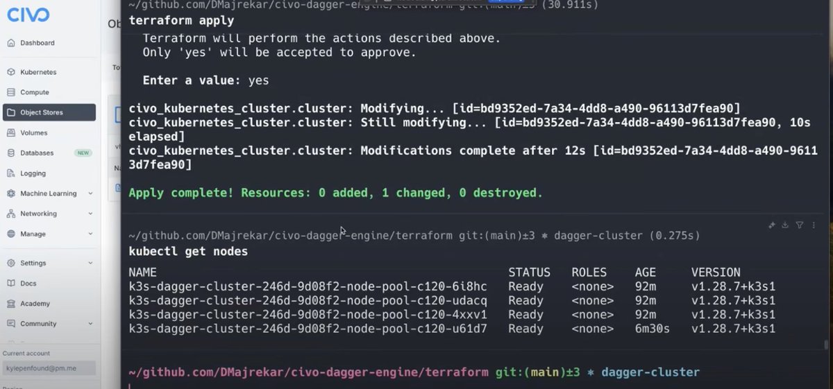 dagger_io's tweet photo. Make CI/CD pipelines fast for developers with @CivoCloud  + Dagger. 

Check out how below or join our workshop at @civonavigate SF this February! 
https://t.co/OHNCyYZ1Pj https://t.co/0NTNsv3jPY