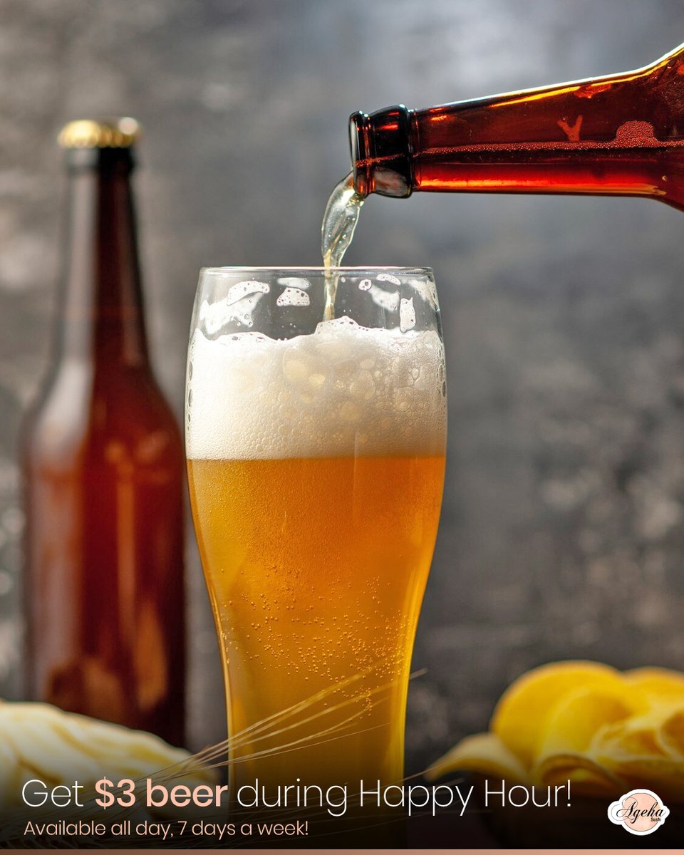 Beer lovers, this post is for you! 🍻

Whether you’re here for the sushi or the savings, our $3 Beer Happy Hour is available all day, every day!

Visit us to take advantage today – ask your server for more details!
–
#NY #NewYork #NYC