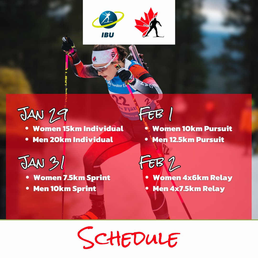 Our Team for IBU Tour 2 😎. We are proud to nominate 10 athletes who will competing at the OECH throughout the week. Good luck to the team!

Notre équipe pour l'IBU Tour 2 😎. Nous sommes fiers de nommer 10 athlètes qui participeront à l'OECH tout au long de la semaine.
