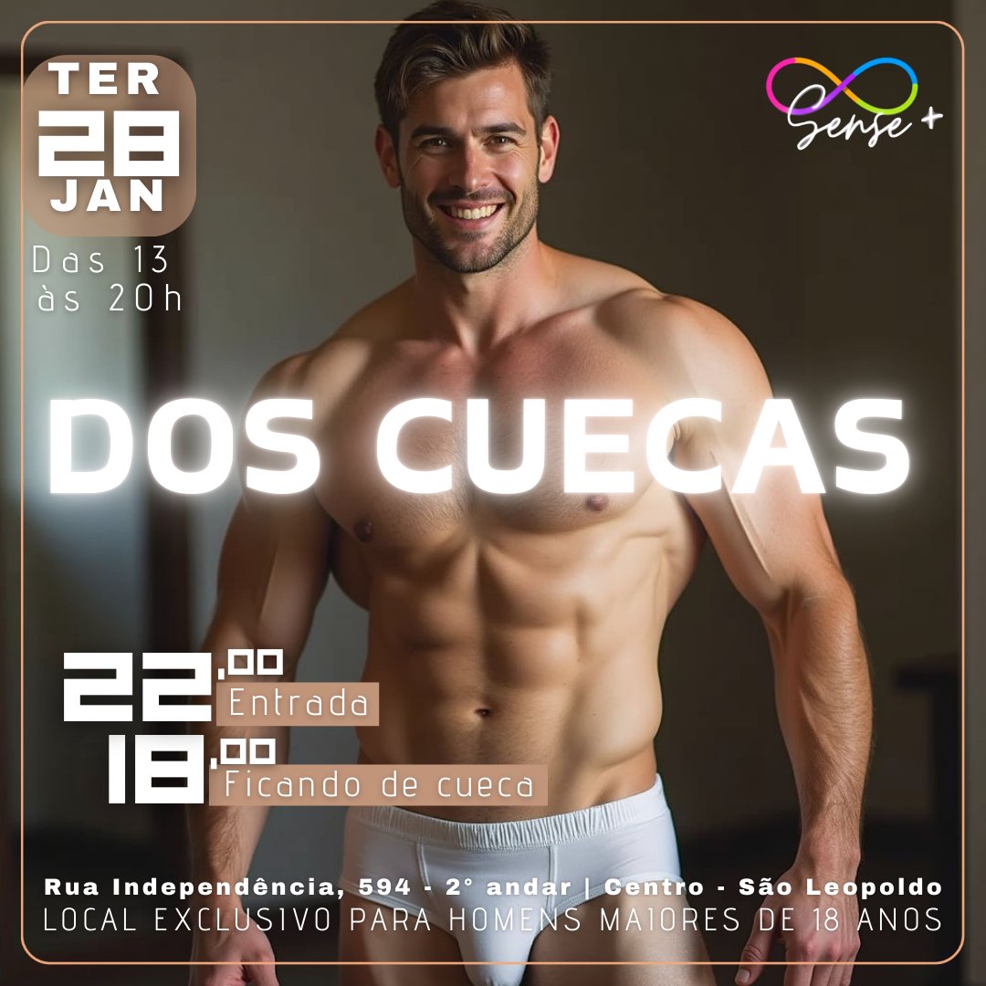 senseplus594's tweet photo. Chamando todos os machos que querem passar a tarde bem à vontade
Promo para quem ficar de cueca 🩲
Terça das 13 às 20 hrs
#senseplus #bar #cruisingbar https://t.co/bc2KP4ikwk