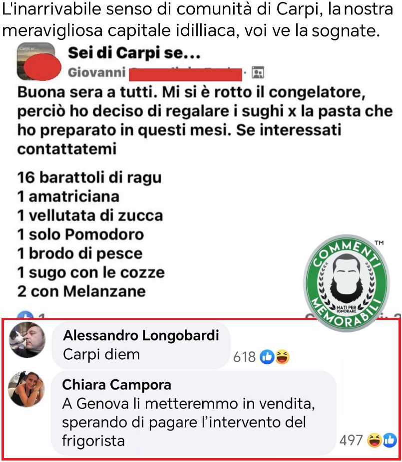 Capri bella, Carpi inarrivabile. #commentimemorabili #solidarietàinimitabile #carpi