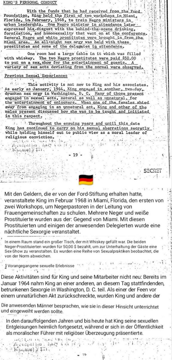AndreGAP's tweet photo. Os primeiros relatórios secretos sobre o Reverendo Martin Luther King estão circulando, e parece que incluem uma "surpresa"
Muitos cristãos americanos se sentirão traídos quando souberem que o famoso pastor protestante teve orgias com prostitutas (e homossexuais), que teve uma filha fora do casamento com uma mulher casada e várias outras amantes, inclusive a famosa cantora folk e primeira hippie, Joan Baez!
MLK também era um agente do Mossad/CIA que se reunia frequentemente com os Rothschilds e a ADL.
#martinlutherking #orgias #JoanBaez
@QPLUSPLUSPLUS