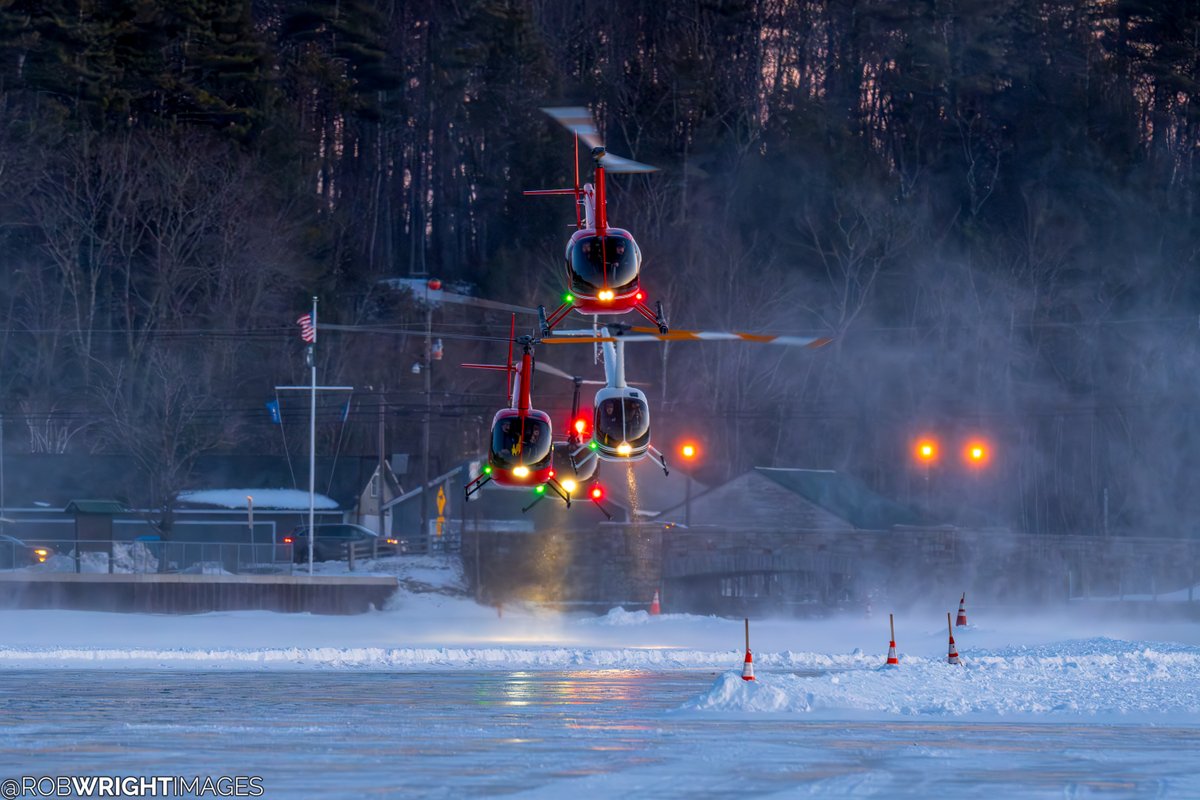 RobWrightImages's tweet photo. Four helicopters lifting off the ice on the Lake Winnipesaukee runway at the same time heading north at sunset and kicking up a little blizzard. Was not expecting them to go at once!
--
January 26, 2025
Alton Bay, New Hampshire https://t.co/7J7GAaaGRA