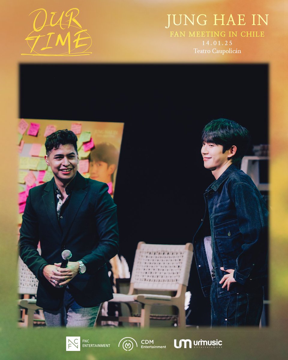 urimusic_ent's tweet photo. ¡Memorable! El actor Jung Hae In pisó por primera vez Chile para saludar a todos sus Haeiness dejándonos estas postales junto al animador Christian Burgos 💚🧡
¿Cuál fue su momento favorito del fanmeeting?🇨🇱
#JungHaeIn #JungHaeIn_Chile #OUR_TIME #OUR_TIME_LATAM #Chile https://t.co/uuNbsVWwvJ