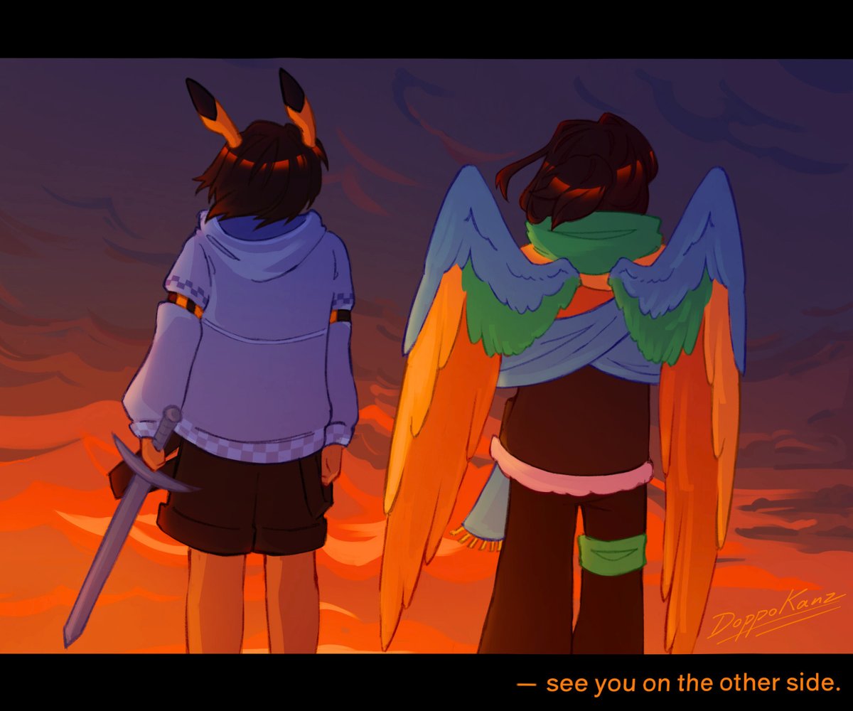 doppokanz's tweet photo. " all good things must come to and end. "

#derapchufanart #parrotx2fanart https://t.co/xmUvNrXnEu