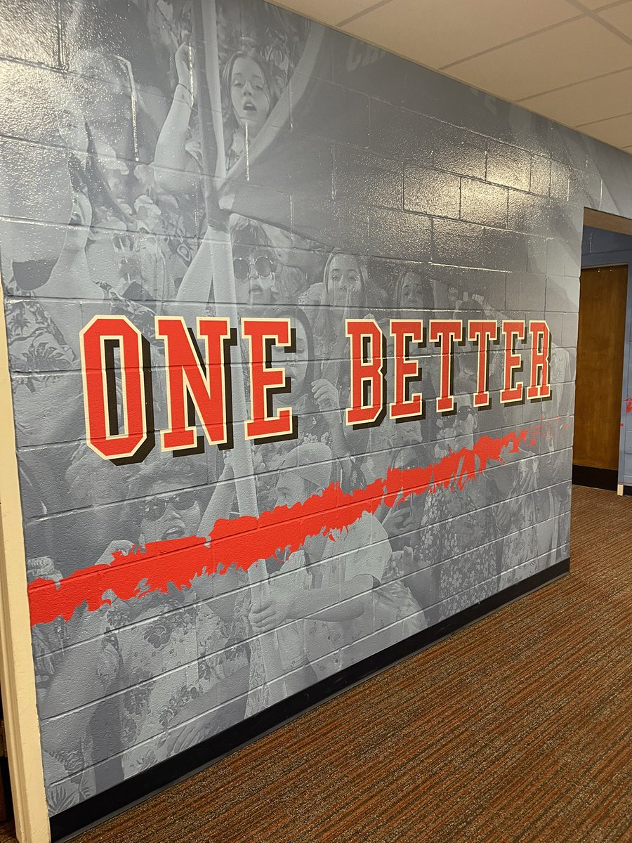 New addition outside the locker room 🏈 Work to get #OneBetter every day #AlwaysOn 🪓 <a href="/Catholic_FB/">CCHS Football</a> <a href="/Coach_Lebeau/">Jason Lebeau</a>