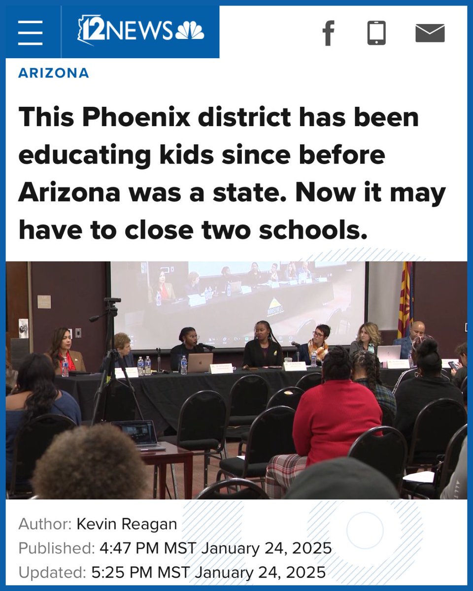 😮 Phoenix Elementary School District is the latest district facing school closures due to chronic underfunding &amp; the massive financial drain of AZ’s universal ESA voucher program. School districts across AZ are being forced to make heartwrenching decisions.

#VouchersHurt