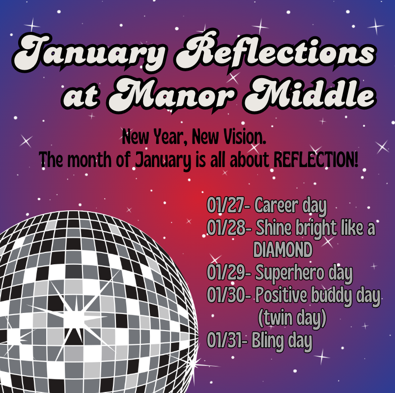 New year, new vision! This month our focus is REFLECTION! 🪩✨

Join us in celebrating Reflection Week by participating in this week's theme days!