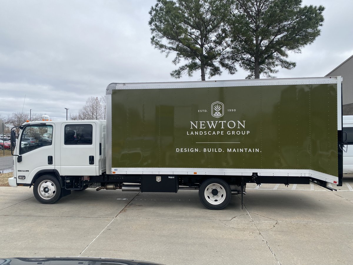 Wrapture's tweet photo. We are loving this simple &amp; classy design for @newtonlandscapegroup https://t.co/6TRHXSC8e7