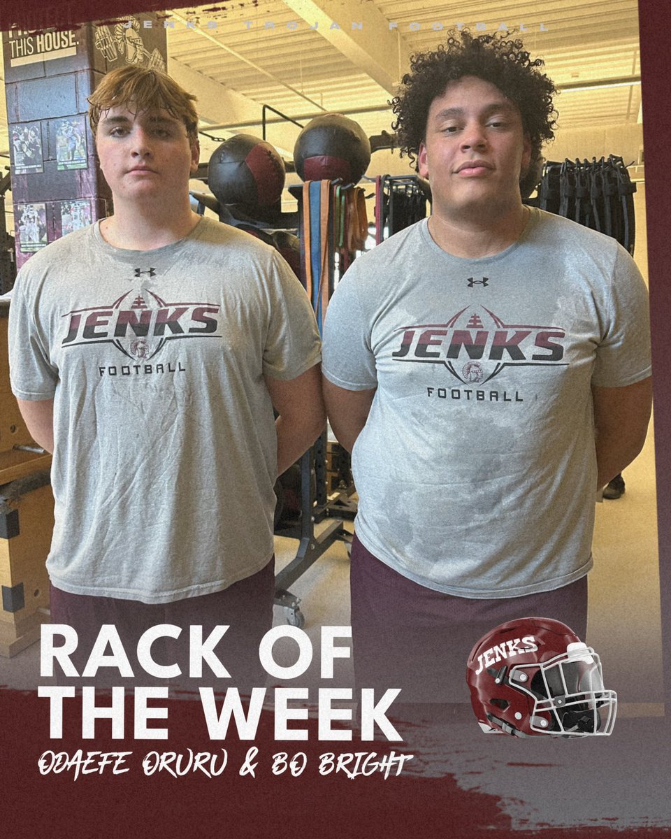 JenksTrojanFootball (@jenksfootball) on Twitter photo Week 1 ๐ช๐
<a href="/Malik_Craig50/">Malik Craig</a> <a href="/odaefeoruru2027/">Odaefe Oruru</a> <a href="/bode_bright74/">Bode Bright</a>
#homeofchampions <a href="/CoachAdamGaylor/">Adam Gaylor</a> <a href="/CoachNWhitmer/">Jenks Strength and Conditioning</a> Week 1 ๐ช๐
<a href="/Malik_Craig50/">Malik Craig</a> <a href="/odaefeoruru2027/">Odaefe Oruru</a> <a href="/bode_bright74/">Bode Bright</a>
#homeofchampions <a href="/CoachAdamGaylor/">Adam Gaylor</a> <a href="/CoachNWhitmer/">Jenks Strength and Conditioning</a>