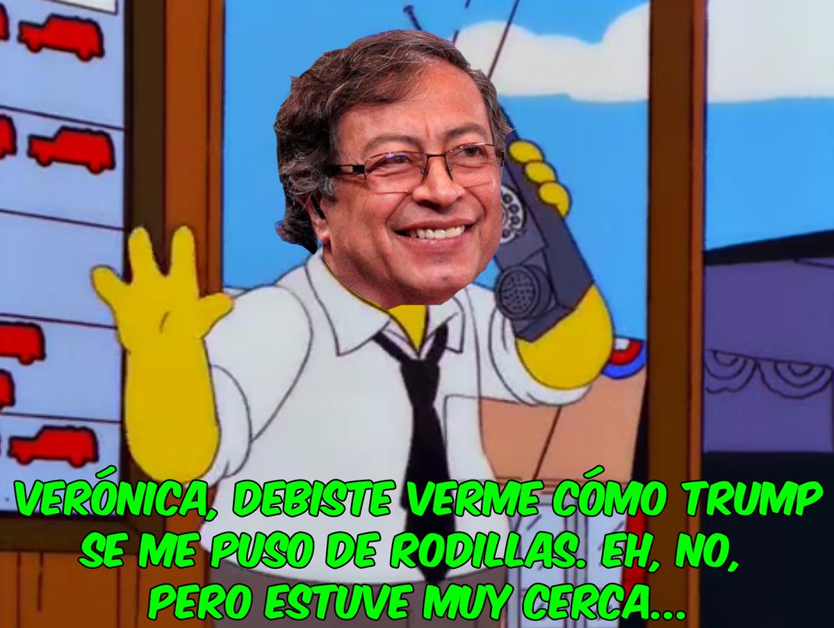 ColombiaSimpson's tweet photo. Gustavo Francisco estuvo a esto 🤏 de que Trump se le arrodillara (¿?) 👀 https://t.co/GNMi3Jmurx