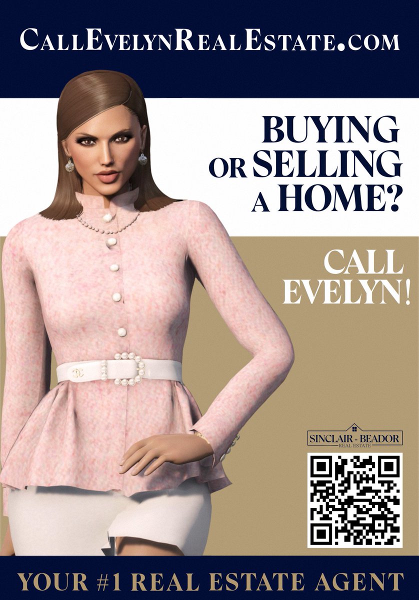 Buying or selling a home? Let me, Evelyn Sinclair of Sinclair-Beador Real Estate, make your dreams a reality, fabulously classy, of course! 🏡💼 

Visit CallEvelynRealEstate.com or scan the QR to start!