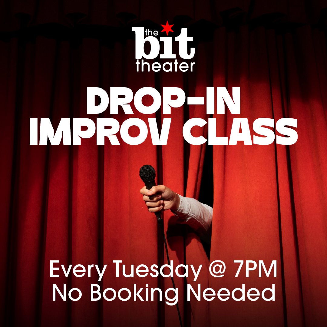 BitImprov's tweet image. 🎨 NEW YEAR, NEW SKILLS!
Drop-In Improv Class
Every Tuesday @ 7PM
Want to:

Find your funny?
Build confidence?
Meet awesome people?

ALL experience levels welcome
Just $10/class
No booking needed!
#TuesdayVibes #ImprovClass