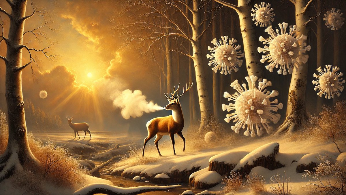 Big congrats to Andrew Marques, Erick Gagne, and the team for their exciting PLoS Path paper on SARS-CoV-2 in deer in PA. At least 12 jumps from humans into deer!
PMID: 39854608