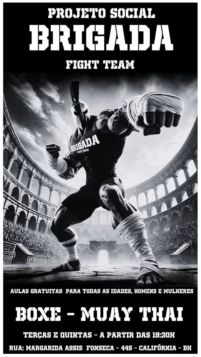 PROJETO SOCIAL BRIGADA1908
Box - Muay Thai

Aberto a todos os atleticanos, com aulas gratuitas todas as terças e quintas, apartir das 19:30 hr. 
Todas as idades, homens e mulheres.
Pratique esporte, cuide da sua saúde.
Qualquer dúvida chame no direct.
 #brigadafighttean