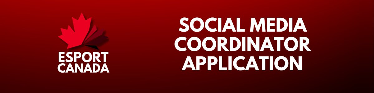 🚨 Esport Canada is looking for volunteers🚨

Do you enjoy building online communities? Do you have a passion for social media and esports? Are you following the latest in Canadian esports?

Apply today to be Esport Canada's Social Media Coordinator 🇨🇦 forms.gle/ztvny3PRFGK4f5…