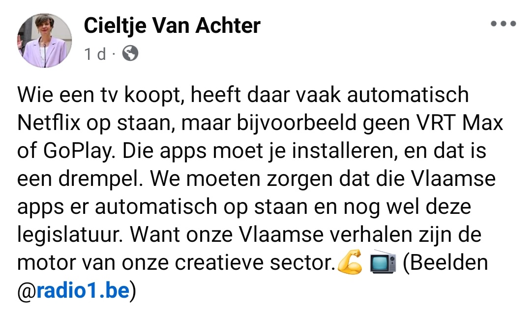 Thank God dat we de Vlaamse Regering hebben om drempels voor ons weg te nemen. Apps installeren die we goed vinden, ik zou niet weten hoe ik eraan moet beginnen. #regulitis #kerntaken <a href="/de_NVA/">N-VA</a>