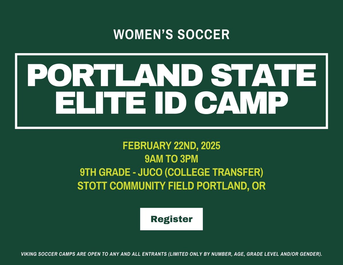 𝗘𝗟𝗜𝗧𝗘 𝗜𝗗 𝗖𝗔𝗠𝗣 ⚽️

Don’t miss out on our Elite ID Camp on February 22 at Peter Stott Community Field! 

Register: vikingsocceracademy.com/elite-id-camp.…

#GoViks | #DefendTheShip