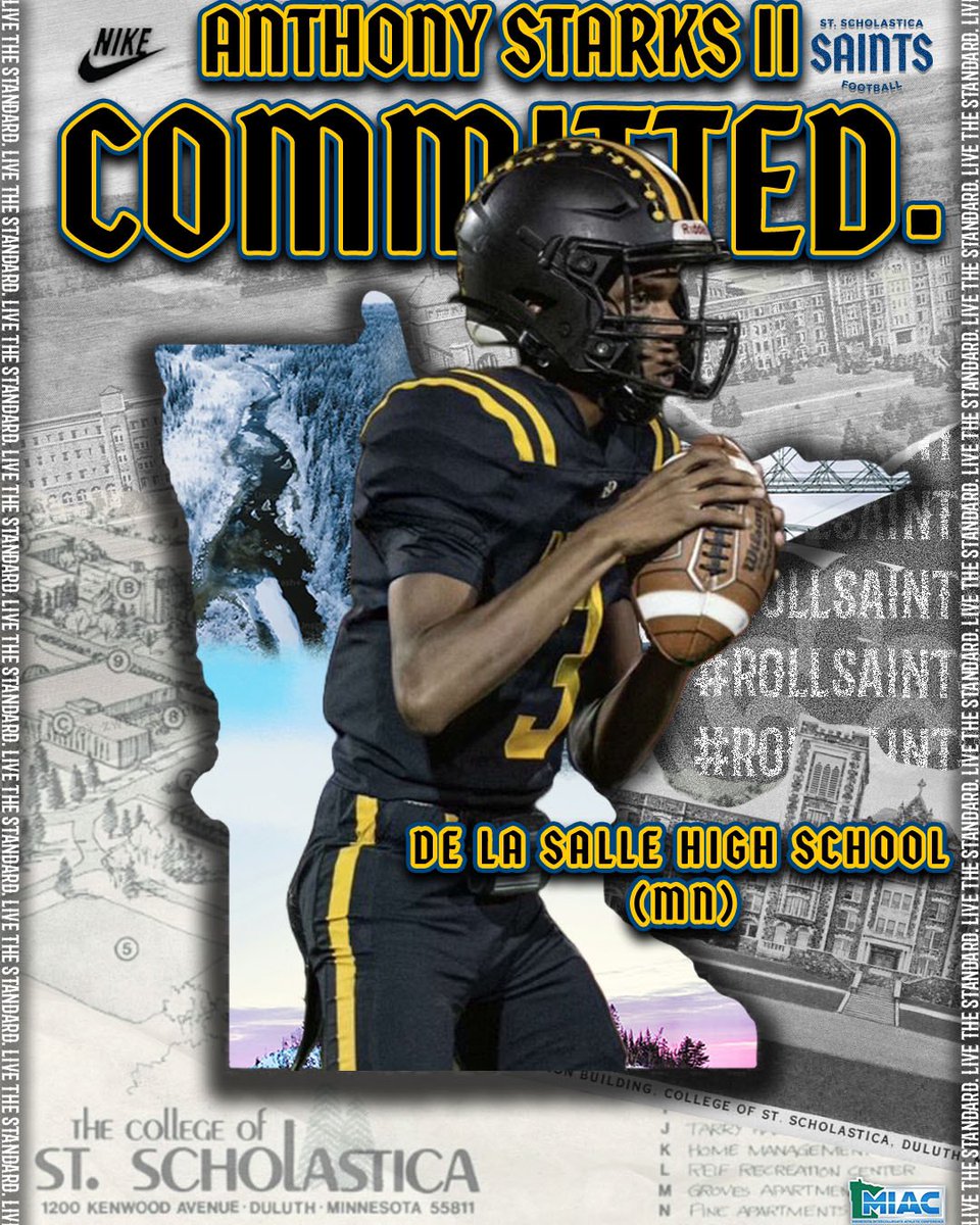 Anthony Starks II (@iistarks55290) on Twitter photo Im truly blessed to announce my commitment to the College of St.Scholastica. I would like to thank the saints coaching staff and the college of St.Scholastica for given my the opportunity to further my athletic and academic career, cant wait to see what my future holds as a saint Im truly blessed to announce my commitment to the College of St.Scholastica. I would like to thank the saints coaching staff and the college of St.Scholastica for given my the opportunity to further my athletic and academic career, cant wait to see what my future holds as a saint