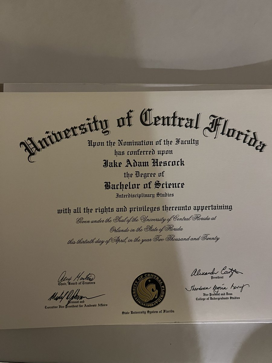 HescockCarey's tweet photo. Jake’s diploma arrived today. Thank you all from the bottom of our hearts. We won the day! ❤️ https://t.co/I7b1U3zia8